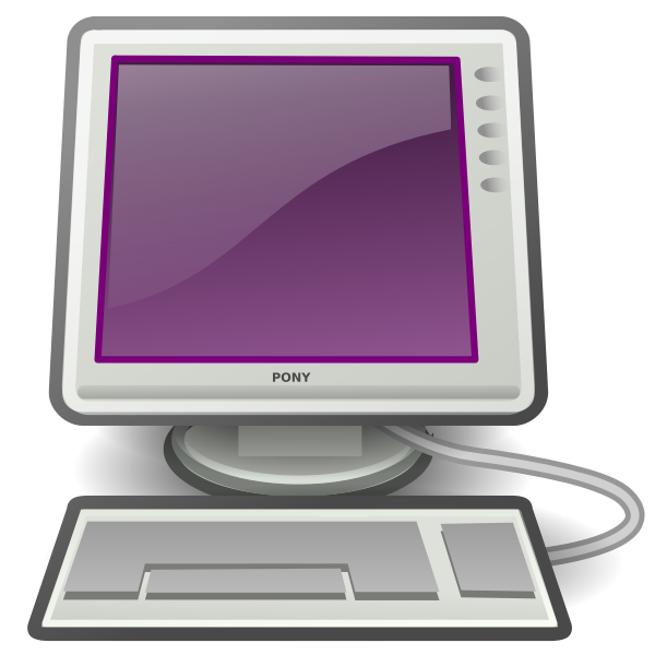 SVG Pony desktop computer vector image