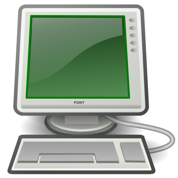SVG Pony green desktop computer vector image