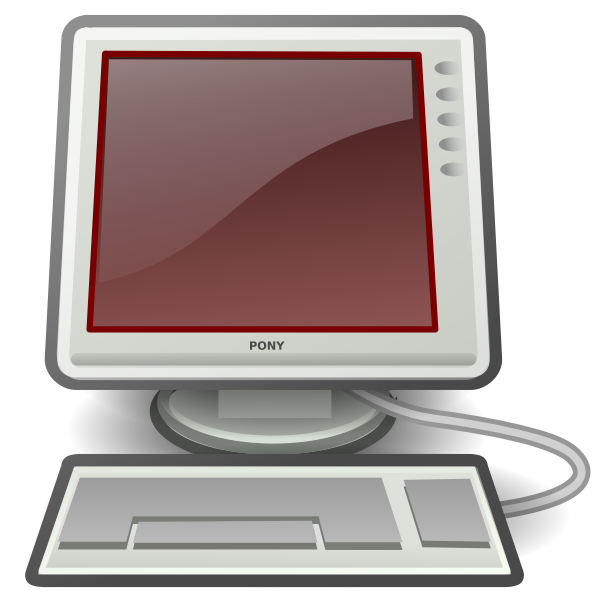 SVG Pony red desktop computer vector image
