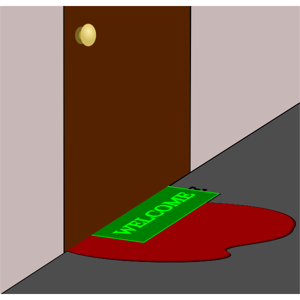 SVG Pool of blood under door vector graphics