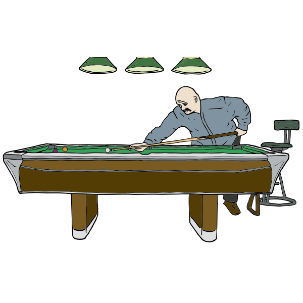 SVG Pool Table with Player
