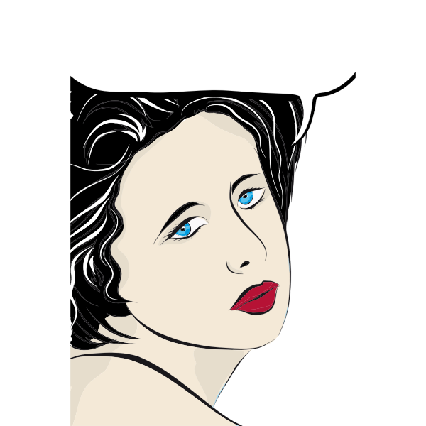 SVG Pop art female illustration