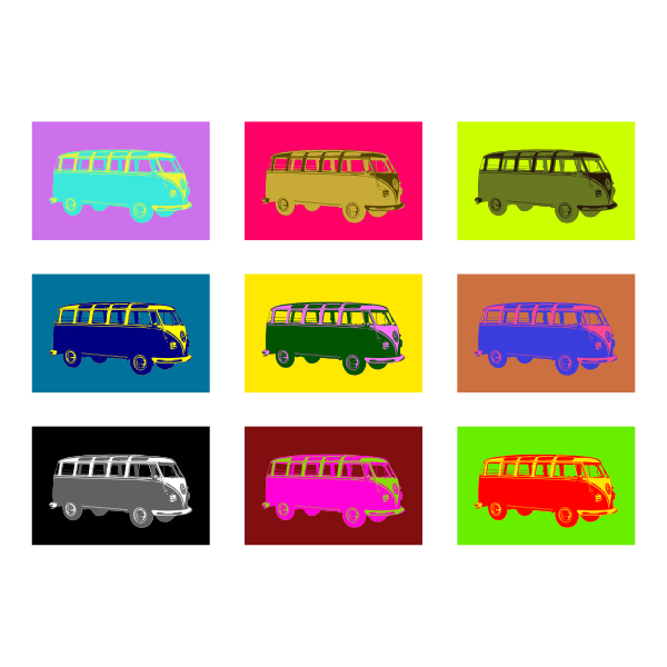 SVG Pop art Volkswagen