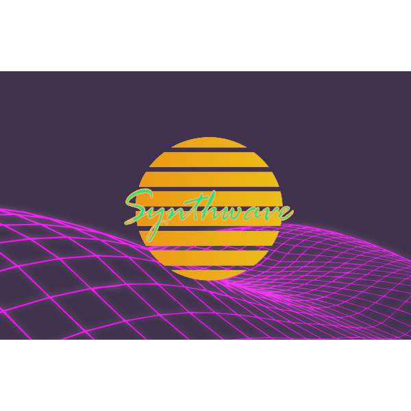 SVG Pop synth music poster