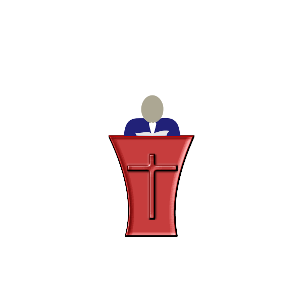 SVG Pope standing on a church pedestal vector illustration