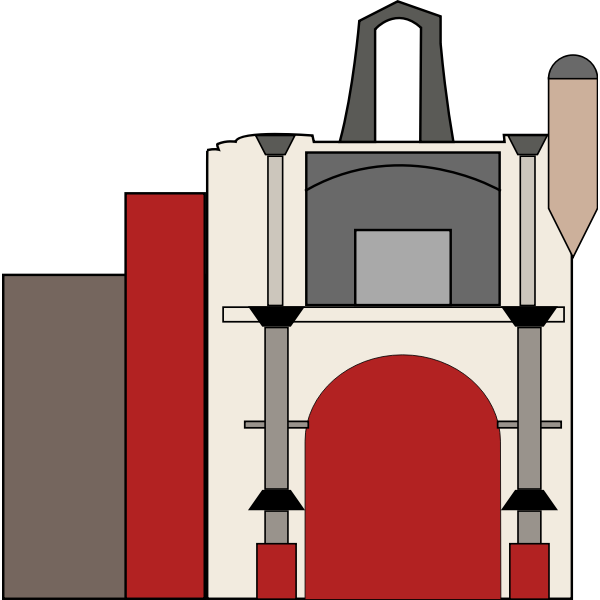 SVG Porta de Santiago vector image