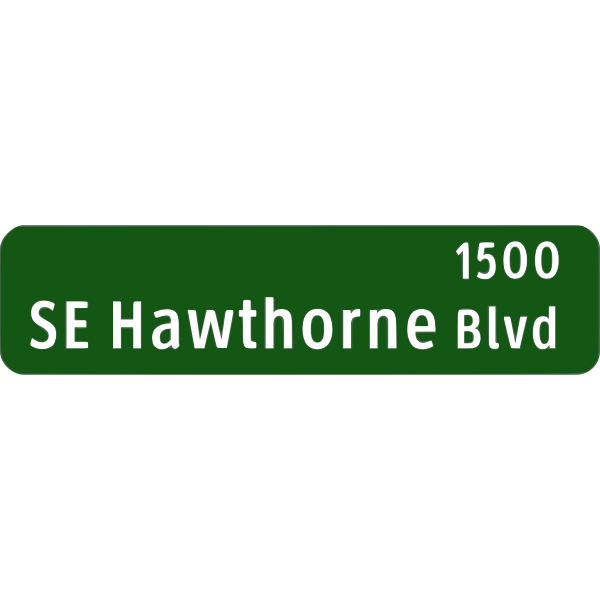 SVG Portland Oregon street name sign vector clip art