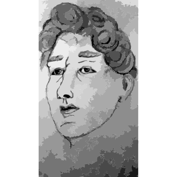 SVG Portrait of a man drawing