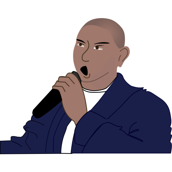 SVG Portrait of a singer