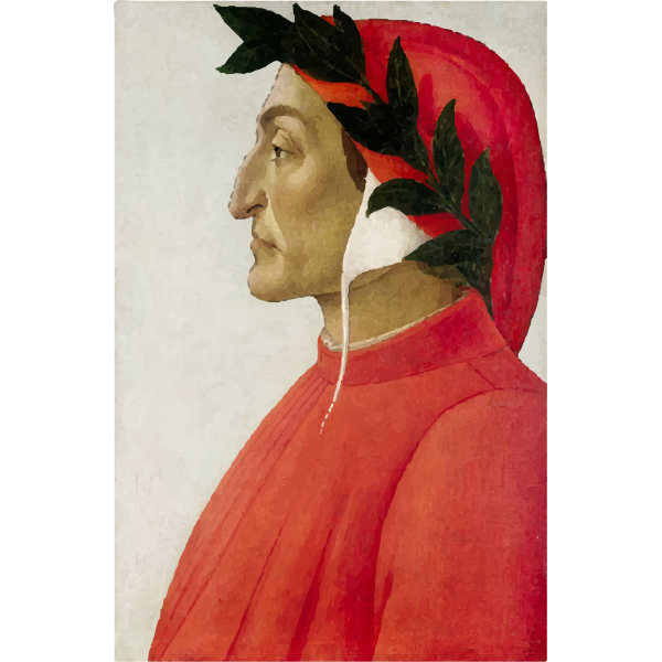 SVG Portrait Of Dante Alighieri
