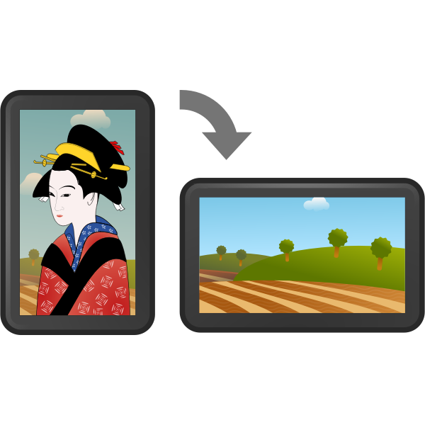 SVG Portrait to landscape