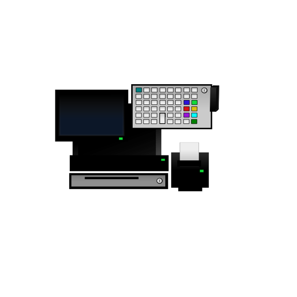 SVG POS terminal hardware vector clip art