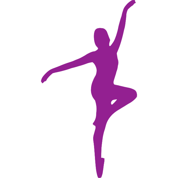 SVG Posing purple ballerina