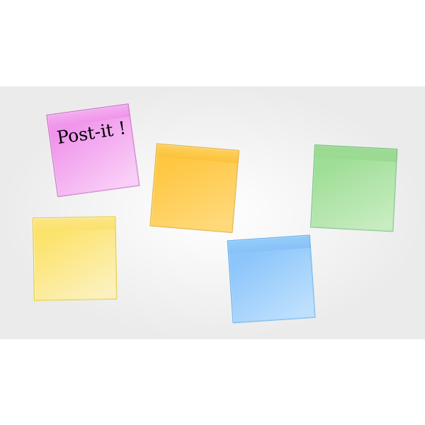 SVG Post-it 5 colors