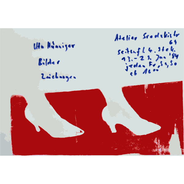 SVG Poster with German text for an art exhibit