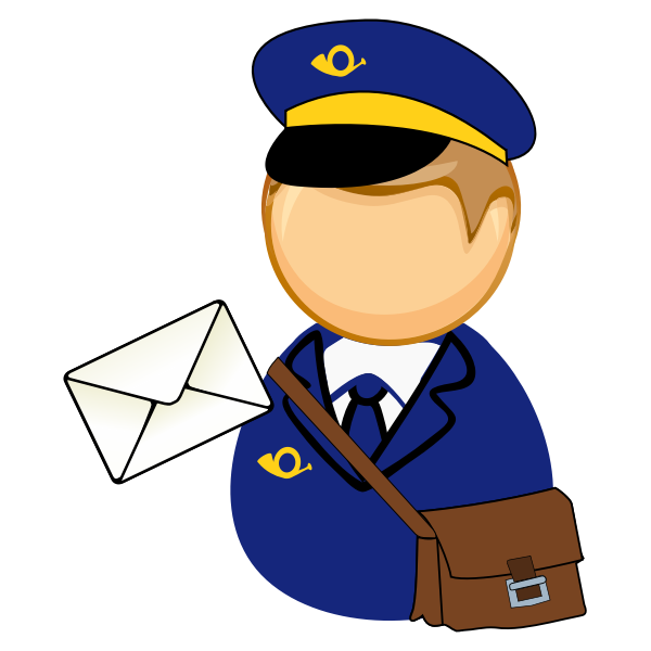 SVG Postman letter and bag