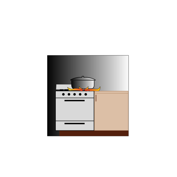 SVG Pot on stove