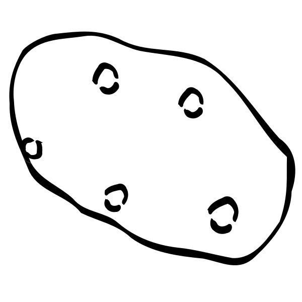 SVG Potato Line Art
