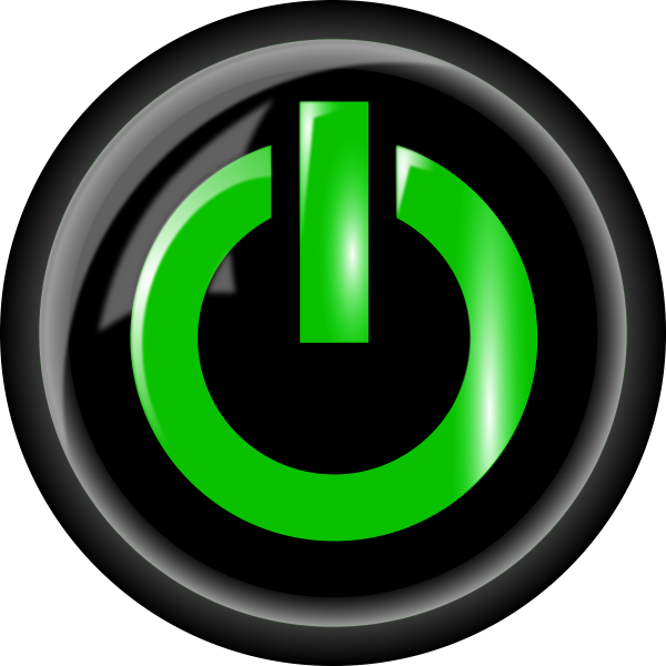SVG Power button green and black