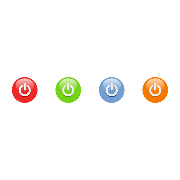 SVG Power button set vector image