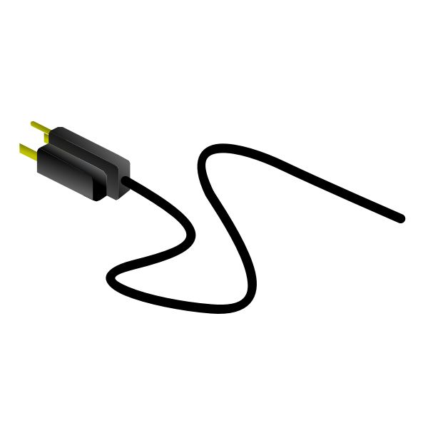 SVG Power Cable Vector Image