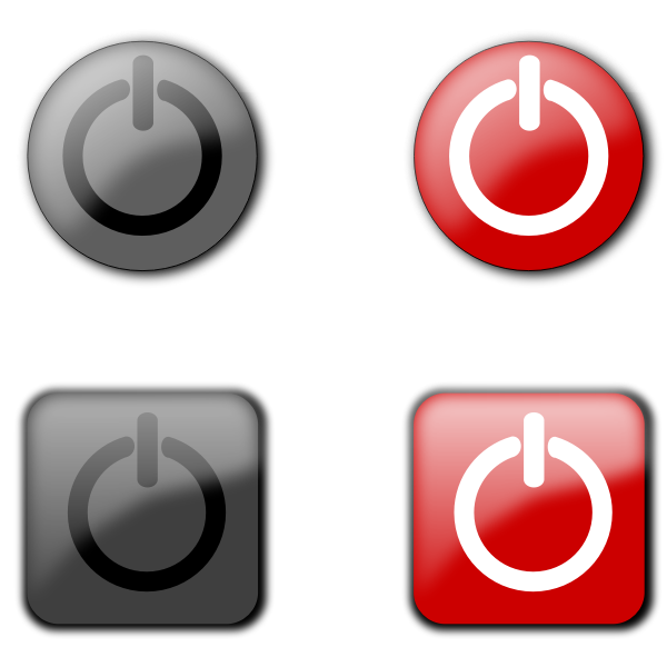 SVG Power off buttons