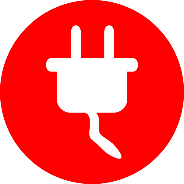 SVG Power plug and cable vector symbol
