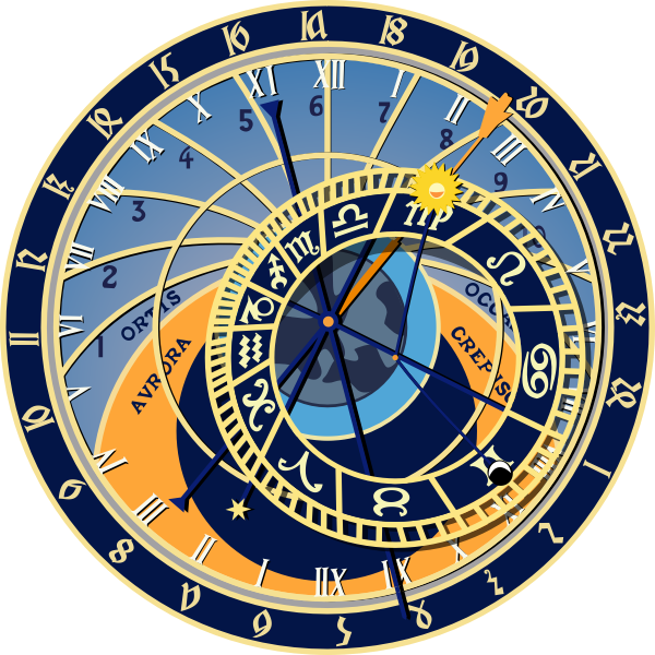 SVG Prague astronomical clock
