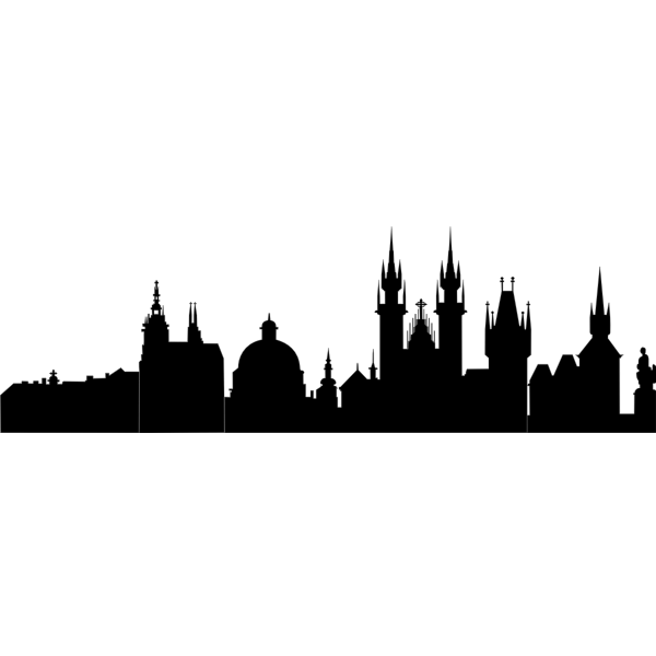 SVG Prague silhouette vector illustration