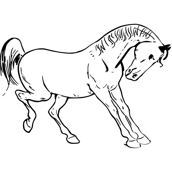 SVG Prancing horse vector graphics