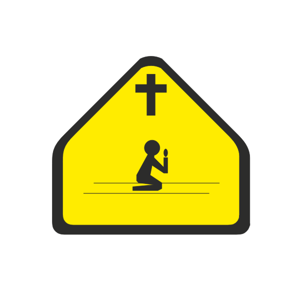 SVG Prayer zone sign vector clip art