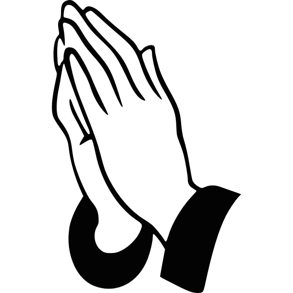 SVG Praying hands vector image