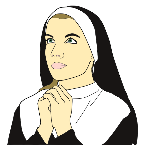 SVG Praying nun