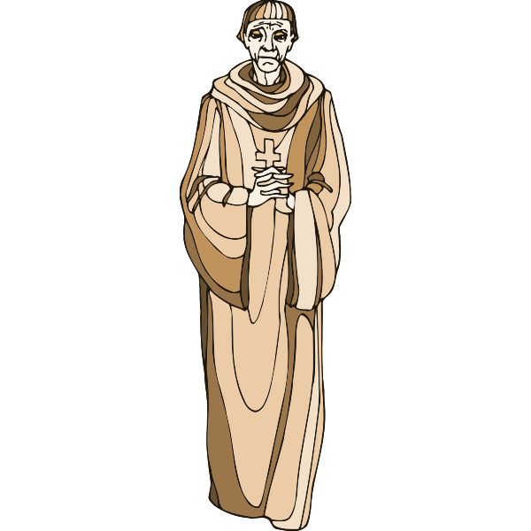 SVG Praying priest