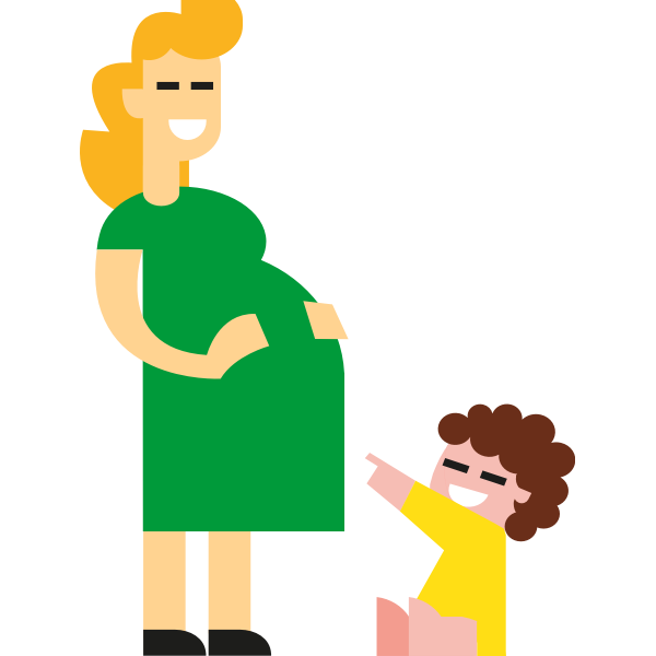 SVG Pregnant lady and kid