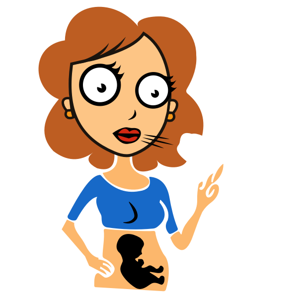 SVG Pregnant lady smoking