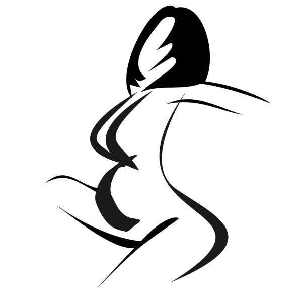 SVG Pregnant lady vector silhouette