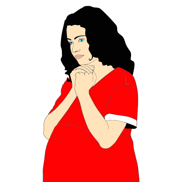 SVG Pregnant Woman Praying