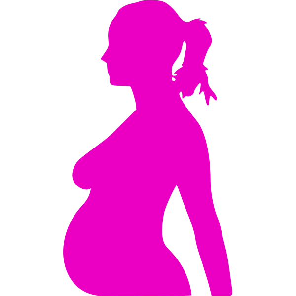 SVG Pregnant woman vector illustration