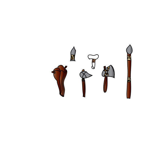 SVG Prehestoric weapons and tools