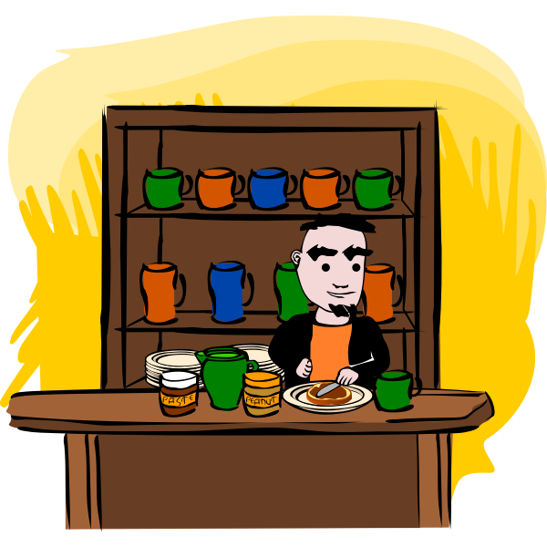 SVG Preparing breakfast
