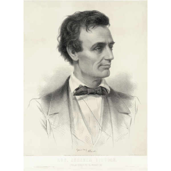 SVG Presidential candidate Abraham Lincoln 1860