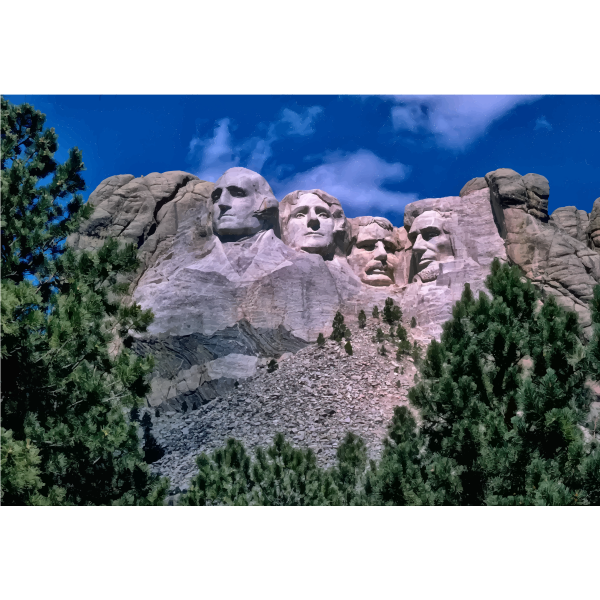 SVG Presidents on Mount Rushmore