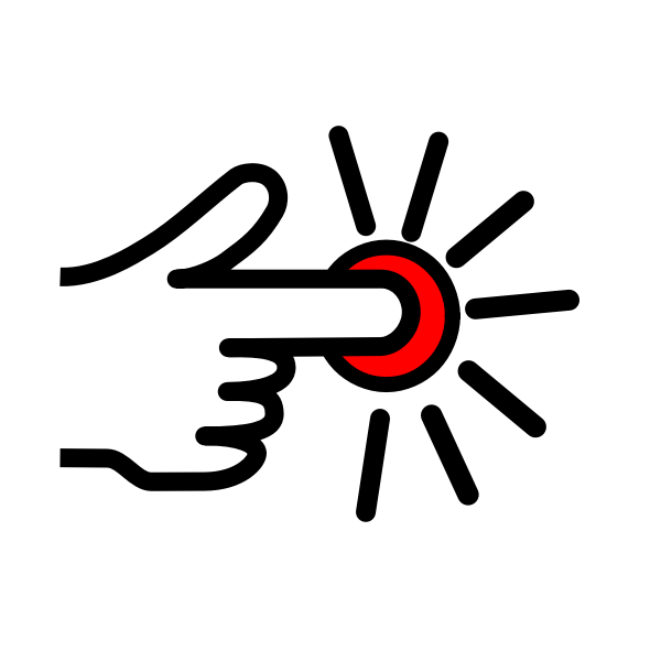 SVG Press button sign