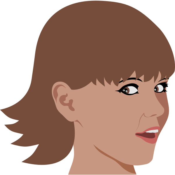 SVG Pretty brunette