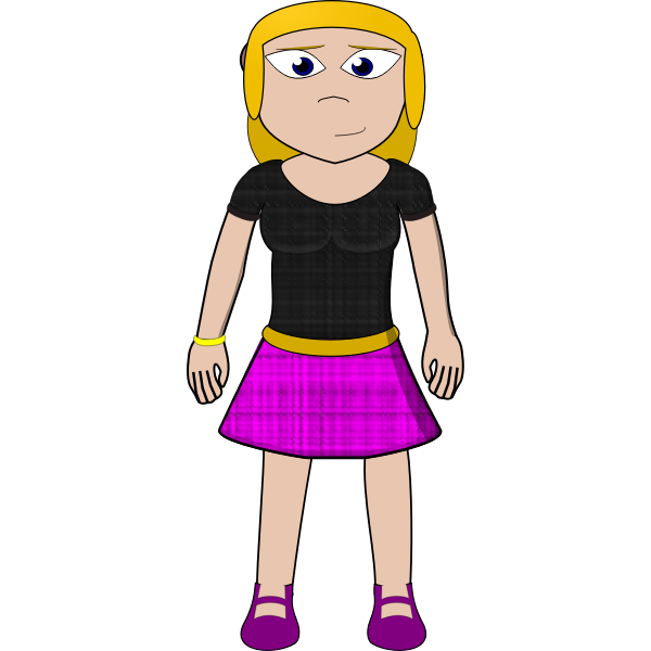 SVG Pretty cartoon girl