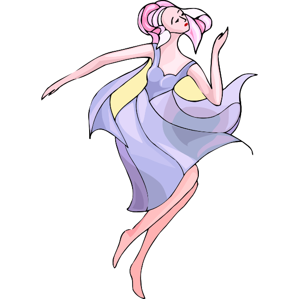 SVG Pretty dancing ballerina