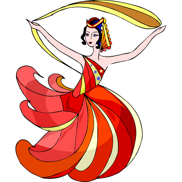 SVG Pretty drawn dancer
