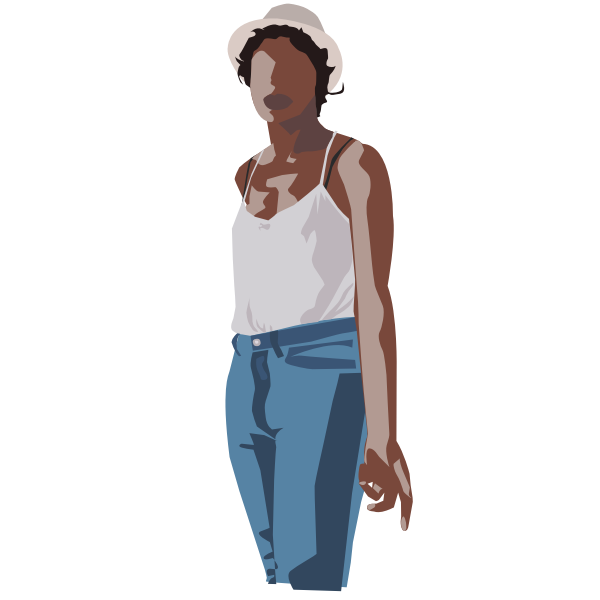 SVG pretty girl in a hat
