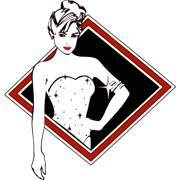 SVG Pretty showgirl